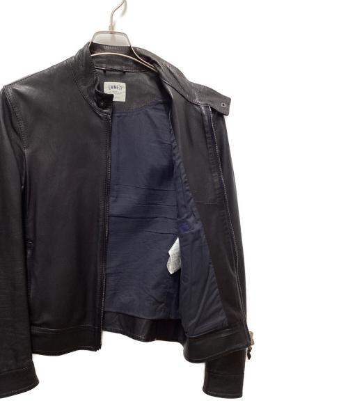 EMMETI（エンメティ）EMMETI (エンメティ) JURI シングルライダースジャケット ダークネイビー サイズ:44の古着・服飾アイテム