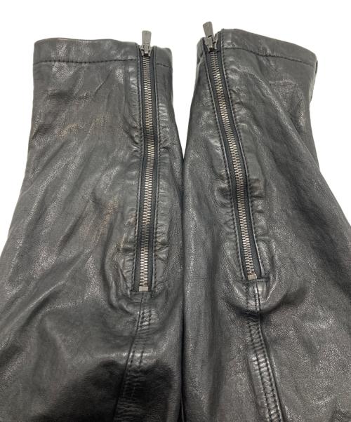 TORNADO MART（トルネードマート）TORNADO MART (トルネードマート) シープレザーフーデッドジャケット ブラック サイズ:LLの古着・服飾アイテム