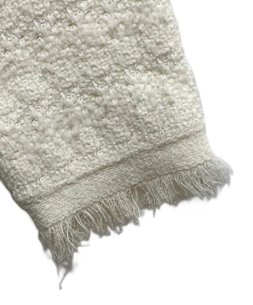 Whim Gazette（ウィムガゼット）Whim Gazette (ウィムガゼット) ツイードニットジャケット アイボリー サイズ:Freeの古着・服飾アイテム