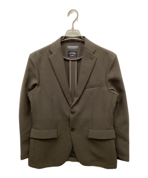 BEAUTY&YOUTH（ビューティーアンドユース）BEAUTY&YOUTH (ビューティーアンドユース) トリクシオン 2ボタン ジャケット ブラウン サイズ:Mの古着・服飾アイテム