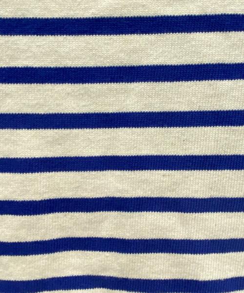 SAINT JAMES（セントジェームス）SAINT JAMES (セントジェームス) バスクシャツ ナチュラル×ブルー サイズ:MLの古着・服飾アイテム