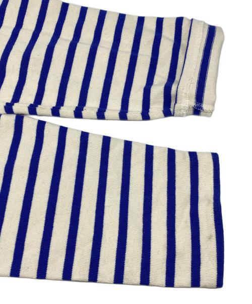 SAINT JAMES（セントジェームス）SAINT JAMES (セントジェームス) バスクシャツ ナチュラル×ブルー サイズ:MLの古着・服飾アイテム