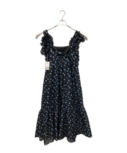 Snidel（スナイデル）Snidel (スナイデル) 肩リボンJQキャミワンピース ブラック サイズ:1 未使用品の古着・服飾アイテム