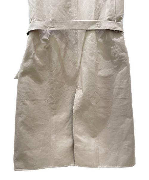 DRAWER（ドゥロワー）DRAWER (ドゥロワー) コットンナイロンケヌキノーカラーロングジレベスト ベージュ サイズ:36の古着・服飾アイテム