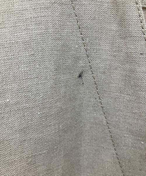 DES PRES（デ プレ）DES PRES (デ プレ) プレーンリネン ノーカラーコート ベージュ サイズ:36の古着・服飾アイテム