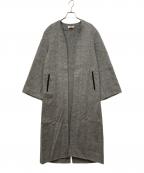 DES PRESデ プレ）の古着「ライトダブルフェイスシャギー ストール付きコート」｜ブラック