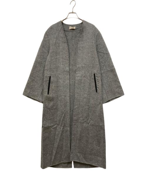 DES PRES（デ プレ）DES PRES (デ プレ) ライトダブルフェイスシャギー ストール付きコート ブラック サイズ:FREEの古着・服飾アイテム