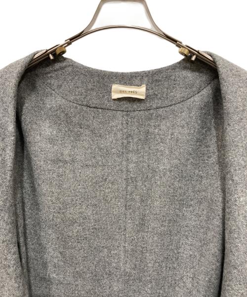 DES PRES（デ プレ）DES PRES (デ プレ) ライトダブルフェイスシャギー ストール付きコート ブラック サイズ:FREEの古着・服飾アイテム
