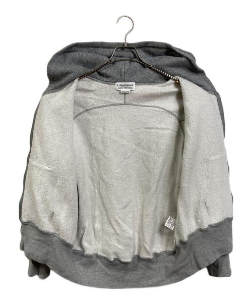 Americana（アメリカーナ）Americana (アメリカーナ) L'Appartement (アパルトモン) WIDE FULLZIP HOODIE  ワイドフルジップフーディ　パーカー　フーディ　日本製 グレー サイズ:実寸参照の古着・服飾アイテム