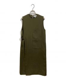 HYKE（ハイク）の古着「ノースリーブラップワンピース」｜グリーン