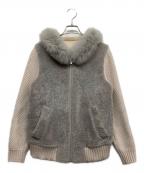 ANAYIアナイ）の古着「ムートンニットジャケット」｜グレー