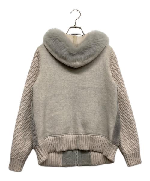 ANAYI（アナイ）ANAYI (アナイ) ムートンニットジャケット グレー サイズ:38の古着・服飾アイテム