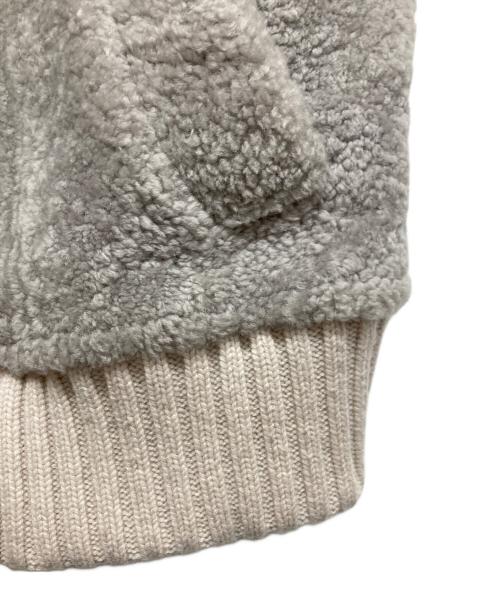 ANAYI（アナイ）ANAYI (アナイ) ムートンニットジャケット グレー サイズ:38の古着・服飾アイテム