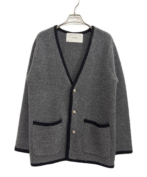 ADAWAS（アダワス）ADAWAS (アダワス) LOOP KNITTED JACKET グレー サイズ:Ｆの古着・服飾アイテム