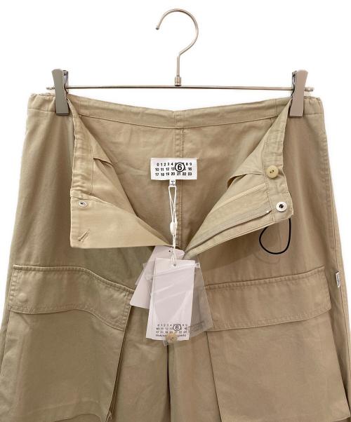 MM6 Maison Margiela（エムエムシックスメゾンマルジェラ）MM6 Maison Margiela (エムエムシックスメゾンマルジェラ) COTTON GABARDINE PANTS/カーゴパンツ ベージュ サイズ:36の古着・服飾アイテム