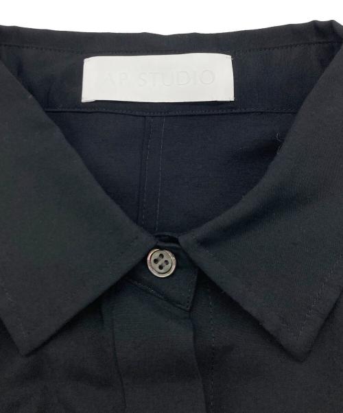 AP STUDIO（エーピーストゥディオ）AP STUDIO (エーピーストゥディオ) エーピーストゥディオ シャツワンピース ブラック サイズ:36の古着・服飾アイテム