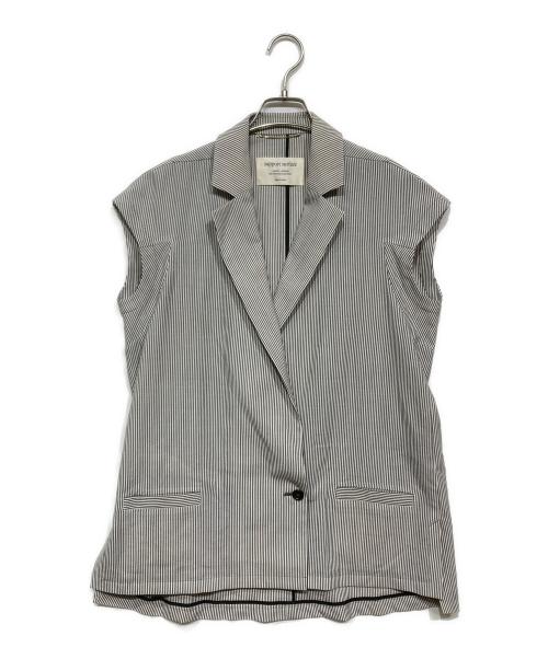 support surface（サポートサーフェス）support surface (サポートサーフェス) ノースリーブストライプジレ ブラック×ホワイト サイズ:1の古着・服飾アイテム