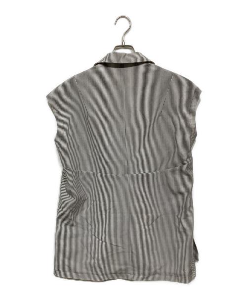 support surface（サポートサーフェス）support surface (サポートサーフェス) ノースリーブストライプジレ ブラック×ホワイト サイズ:1の古着・服飾アイテム