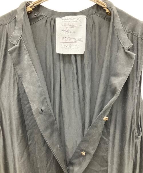 CHAOS（カオス）Chaos (カオス) サンディングシルクワンピース ブラック サイズ:Freeの古着・服飾アイテム