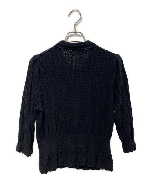 Pale Jute（ペールジュート）Pale Jute (ペールジュート) Classical lace knit cardigan Ⅱ ブラック サイズ:Mの古着・服飾アイテム