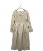 EMMEL REFINESエメル リファインズ）の古着「シャーリングオールインワン」｜ベージュ