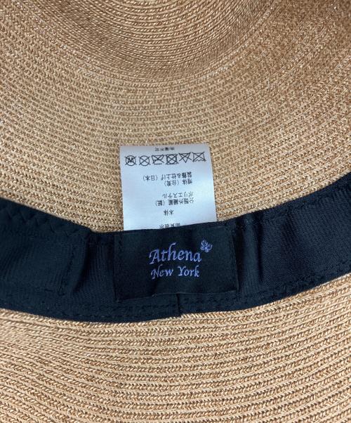 Athena NEW YORK（アシーナニューヨーク）Athena NEW YORK (アシーナニューヨーク) ストローハット ナチュラルの古着・服飾アイテム