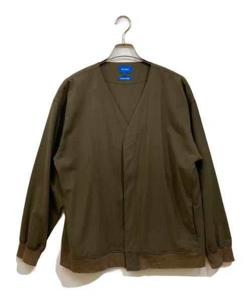 BEAMS（ビームス）BEAMS (ビームス) カーディガン カーキ サイズ:	SIZE Lの古着・服飾アイテム