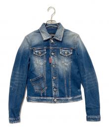 DSQUARED2（ディースクエアード）の古着「ダメージ加工デニムジャケット」｜インディゴ
