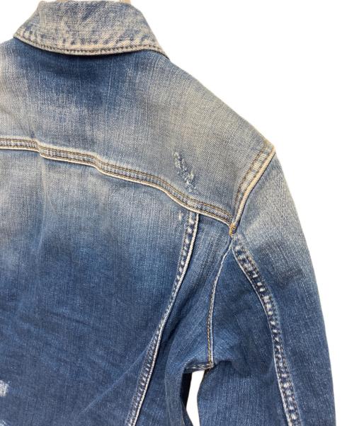 DSQUARED2（ディースクエアード）DSQUARED2 (ディースクエアード) ダメージ加工デニムジャケット インディゴ サイズ:36の古着・服飾アイテム