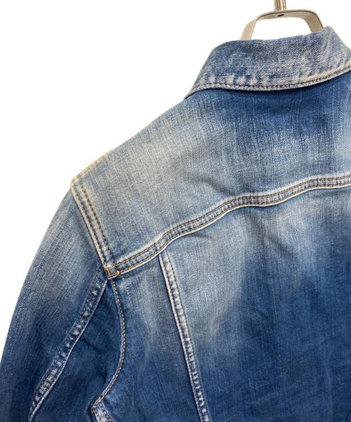 DSQUARED2（ディースクエアード）DSQUARED2 (ディースクエアード) ダメージ加工デニムジャケット インディゴ サイズ:36の古着・服飾アイテム