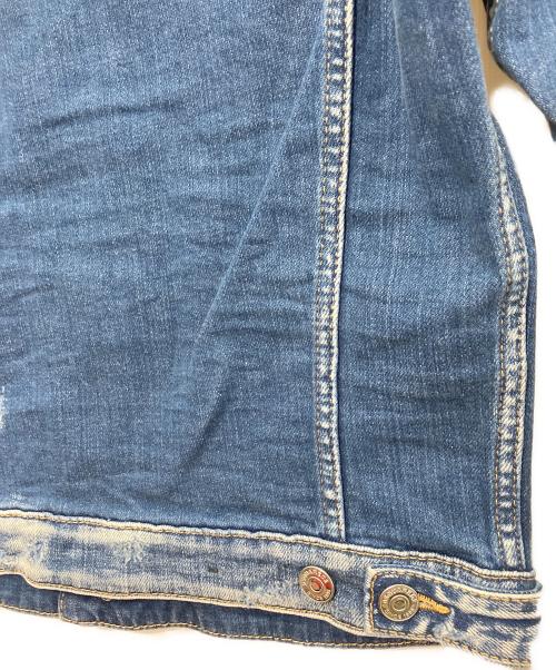 DSQUARED2（ディースクエアード）DSQUARED2 (ディースクエアード) ダメージ加工デニムジャケット インディゴ サイズ:36の古着・服飾アイテム