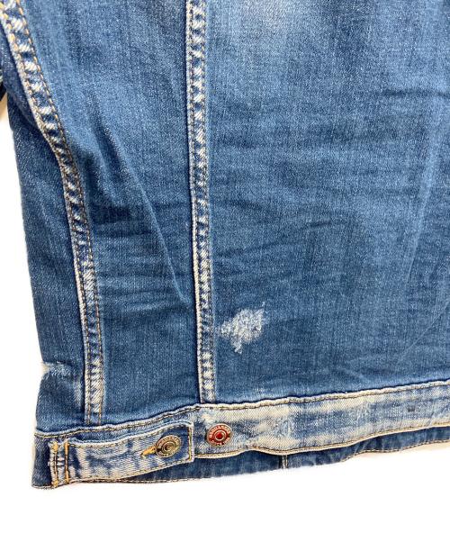 DSQUARED2（ディースクエアード）DSQUARED2 (ディースクエアード) ダメージ加工デニムジャケット インディゴ サイズ:36の古着・服飾アイテム