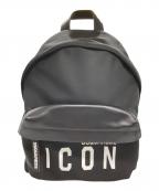 DSQUARED2ディースクエアード）の古着「ICON ロゴバックパック」｜ブラック