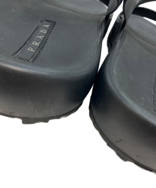 PRADA（プラダ）PRADA (プラダ) ストラップシャワーサンダル ブラック サイズ:7の古着・服飾アイテム