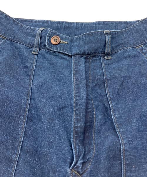 45R（フォーティファイブ・アール）45R (フォーティファイブ・アール) リネン100% 908 ベイカー パンツ インディゴ サイズ:1の古着・服飾アイテム