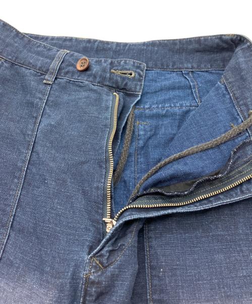 45R（フォーティファイブ・アール）45R (フォーティファイブ・アール) リネン100% 908 ベイカー パンツ インディゴ サイズ:1の古着・服飾アイテム