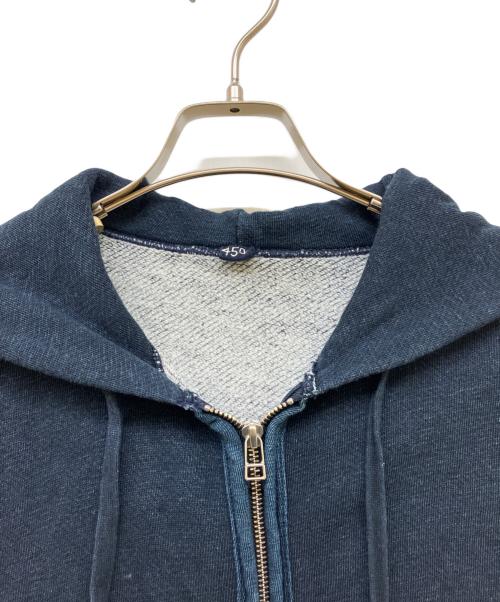 45R（フォーティファイブ・アール）45R (フォーティファイブ・アール) 裏毛のフーディ インディゴ サイズ:SIZE Freeの古着・服飾アイテム