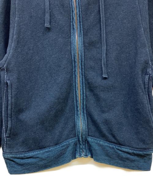 45R（フォーティファイブ・アール）45R (フォーティファイブ・アール) 裏毛のフーディ インディゴ サイズ:SIZE Freeの古着・服飾アイテム