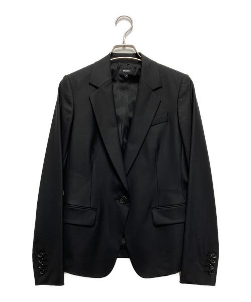 theory（セオリー）theory (セオリー) ウールブレンドジャケット ブラックの古着・服飾アイテム