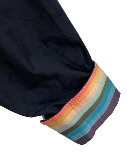 PAUL SMITH（ポールスミス）PAUL SMITH (ポールスミス) フローラル刺繍シャツ ネイビー サイズ:4Lの古着・服飾アイテム