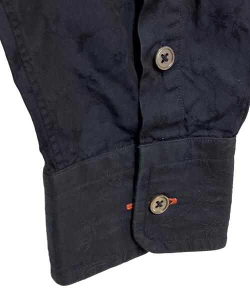 PAUL SMITH（ポールスミス）PAUL SMITH (ポールスミス) フローラル刺繍シャツ ネイビー サイズ:4Lの古着・服飾アイテム