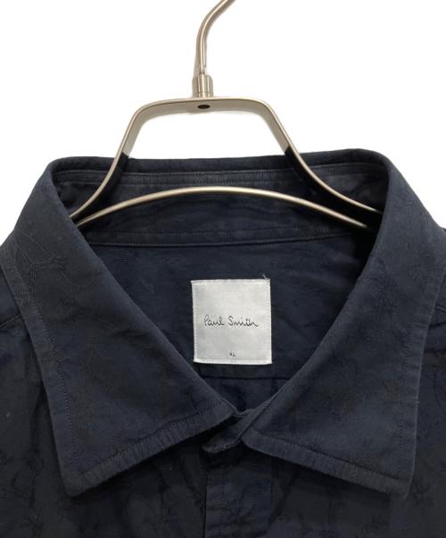 PAUL SMITH（ポールスミス）PAUL SMITH (ポールスミス) フローラル刺繍シャツ ネイビー サイズ:4Lの古着・服飾アイテム
