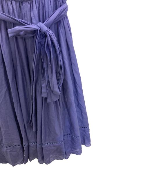 Estella.K（エステラケー）Estella.K (エステラケー) シルクコットンノースリーブワンピース ブルー サイズ:FREEの古着・服飾アイテム