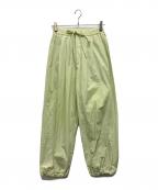 AMOMENTO×SLOBE IENAアモーメント×スローブ イエナ）の古着「DRAWSTRING パンツ」｜黄緑
