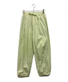 AMOMENTO×SLOBE IENA（アモーメント×スローブ イエナ）の古着「DRAWSTRING パンツ」｜黄緑