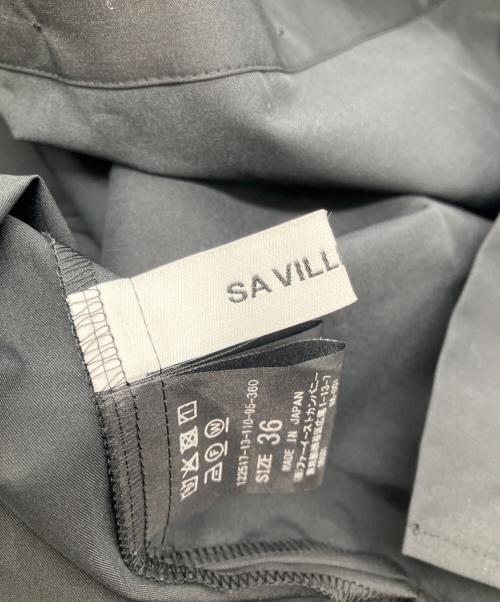 SA VILLE / SA VIE（サヴィル サヴィ）SA VILLE / SA VIE (サヴィル サヴィ) コットンツイルフリルスリーブブラウス ブラック サイズ:36の古着・服飾アイテム