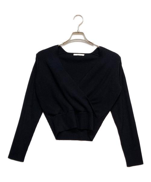 ANAYI（アナイ）ANAYI (アナイ) メリノ ウール カシュクール プルオーバー ブラック サイズ:Sの古着・服飾アイテム