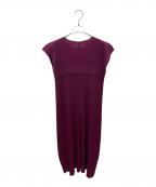 PLEATS PLEASEプリーツプリーズ）の古着「ノースリーブワンピース」｜ラズベリー
