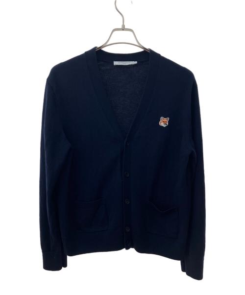 maison kitsune（メゾンキツネ）maison kitsune (メゾンキツネ) FOX HEAD PATCH CLASSIC CARDIGAN ネイビー サイズ:Lの古着・服飾アイテム