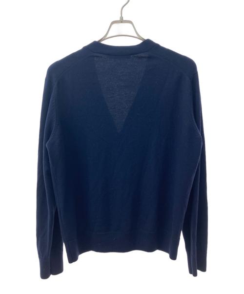 maison kitsune（メゾンキツネ）maison kitsune (メゾンキツネ) FOX HEAD PATCH CLASSIC CARDIGAN ネイビー サイズ:Lの古着・服飾アイテム